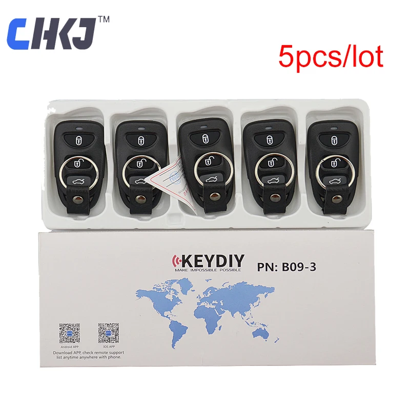 CHKJ 5 шт./лот 3 кнопки B09 Keydiy универсальный пульт дистанционного управления KD ключи