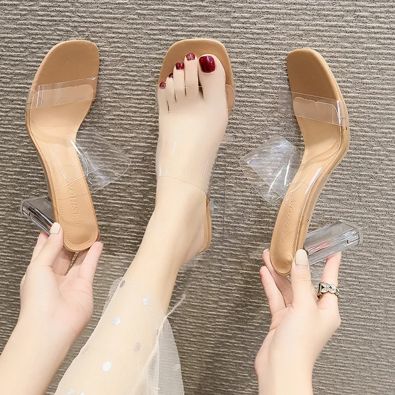 

Туфли женские прозрачные на высоком каблуке, удобные туфли-желе, обувь, размеры до 2020