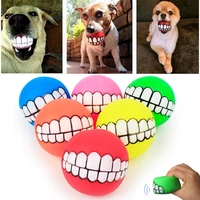 funny spherical pets toys super thick pvc chew sound dogs play fetching squeak toys dog training ball puppy cat tooth balls