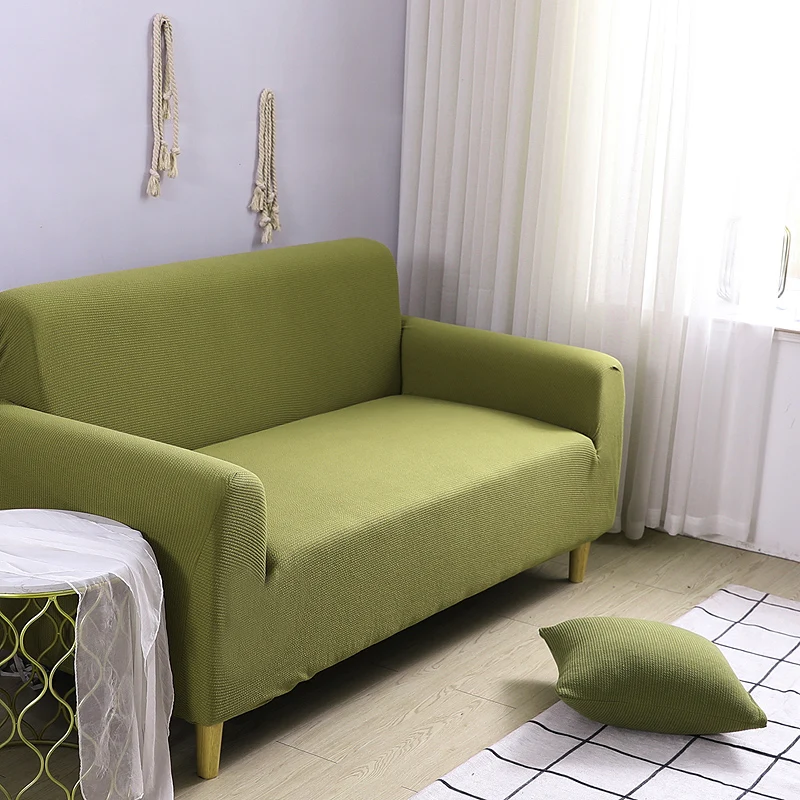 Короткое коричнево зеленое покрытие дивана набор для гостиной покрывало на