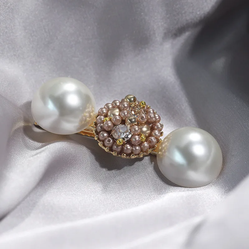 

CHIMERA Vintage Bead Hair Clips for Women Ladies Fashion Duckbill Hairpins Alligator Hairgrips Elegant Pearl Jewelry Accessories