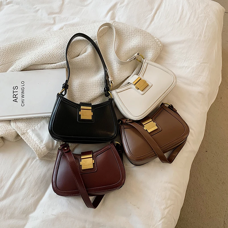 

Сумочки и кошельки с замком, маленькие дорожные дамские модные трендовые простые однотонные сумки через плечо из искусственной кожи для же...