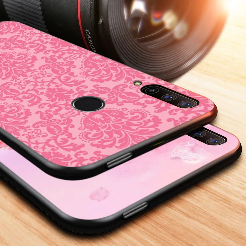 

Silicone Cover Pink Bloom Flowers For Huawei Honor 10i 9X 8X 10 9 Lite 8 8A 7A 7C 7S Pro Bright Glossy Phone Case