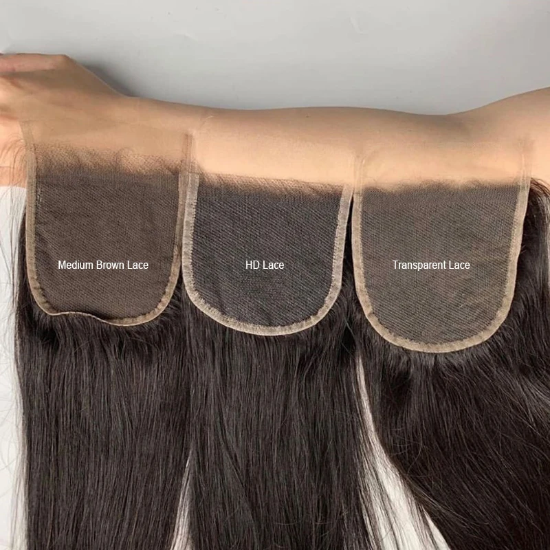 Невидимая 5x5 HD кружевная застежка прямые волосы Remy с детскими волосами Кожа