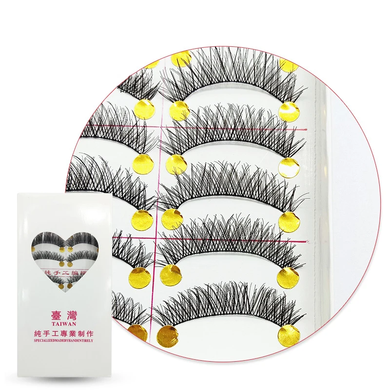 10 пар натуральные Мягкие Накладные ресницы ручной работы Длинные накладные