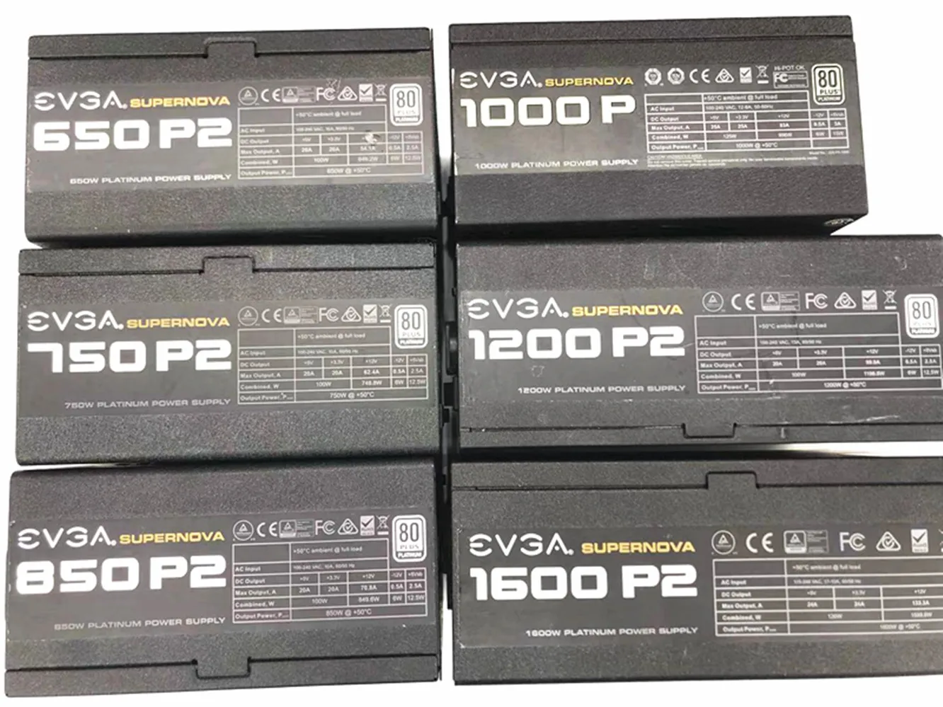 

used original evga 80PLUS platinum full module series computer power supply 650P2 750P2 850P2 1200P2 1600P2