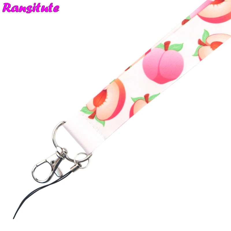 Фруктовая серия персиков ремешок для ключей ID карта мобильный телефон в