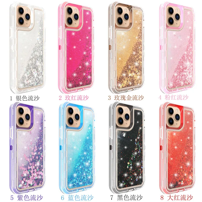 Прозрачный силиконовый гибридный 3D Блестящий бронированный чехол для iPhone 13 12 11 Pro