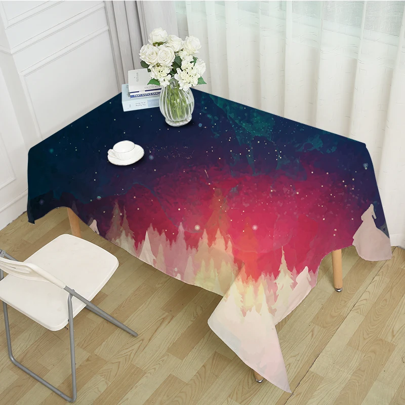 Маленькая чистая и свежая современная контрастная скатерть с антендией