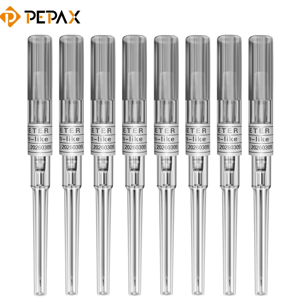 PEPAX 50pcs 16G Gauge Ear Nose Piercing Needles IV Catheter Needles Kit Piercing for Piercing Start Beginner Kits Body Piercing