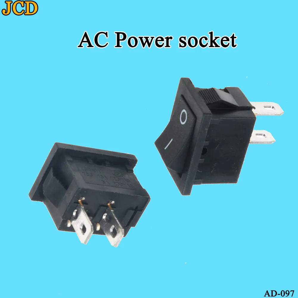 JCD 10 шт. кнопочный переключатель 21x15 мм SPST 2Pin 3A 250V KCD11 защелкивающийся