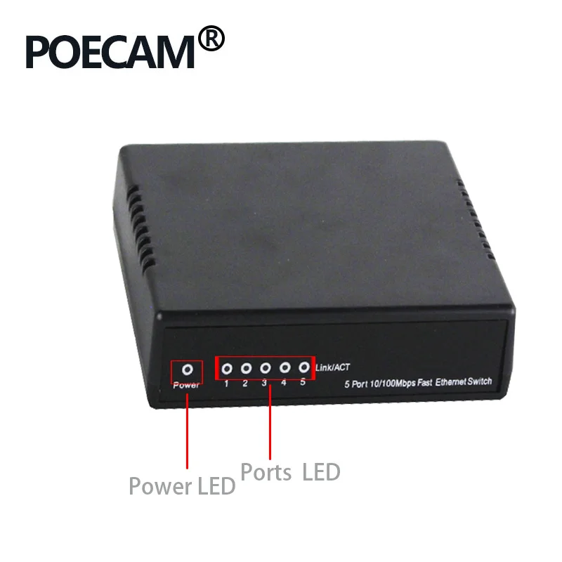 Сетевой 5 портовый Пассивный POE коммутатор хаб с 4 портами питание от 12 В 24 45/+ 78/ CCTV