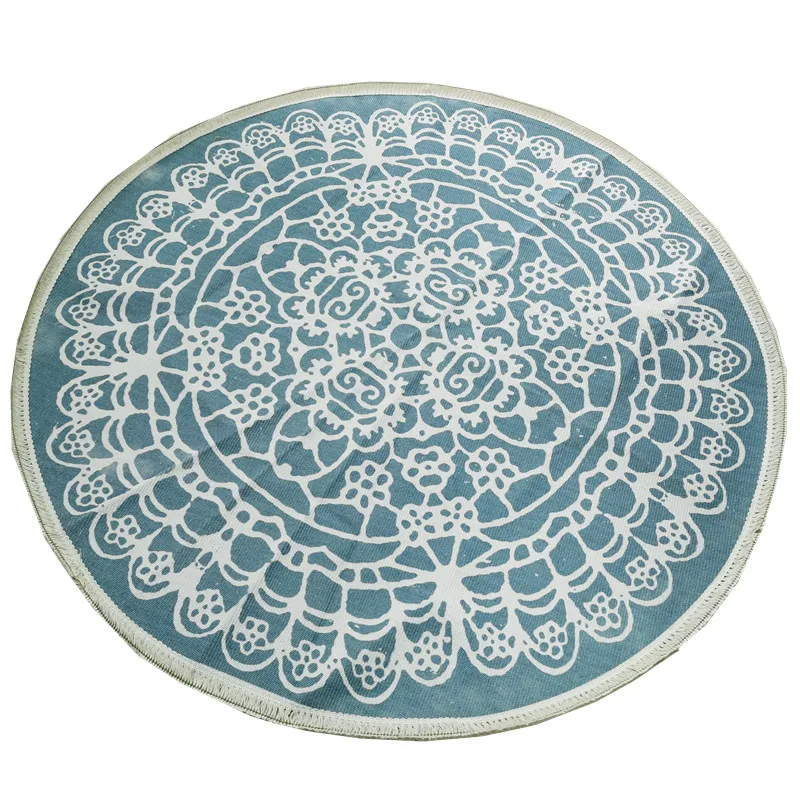 

Bohemian Round Carpet Nordic Bohemian Floor Carpets for Living Room Bedroom Anti-slip Doormat Yoga Mat Tassels Area Rugs Cotton
