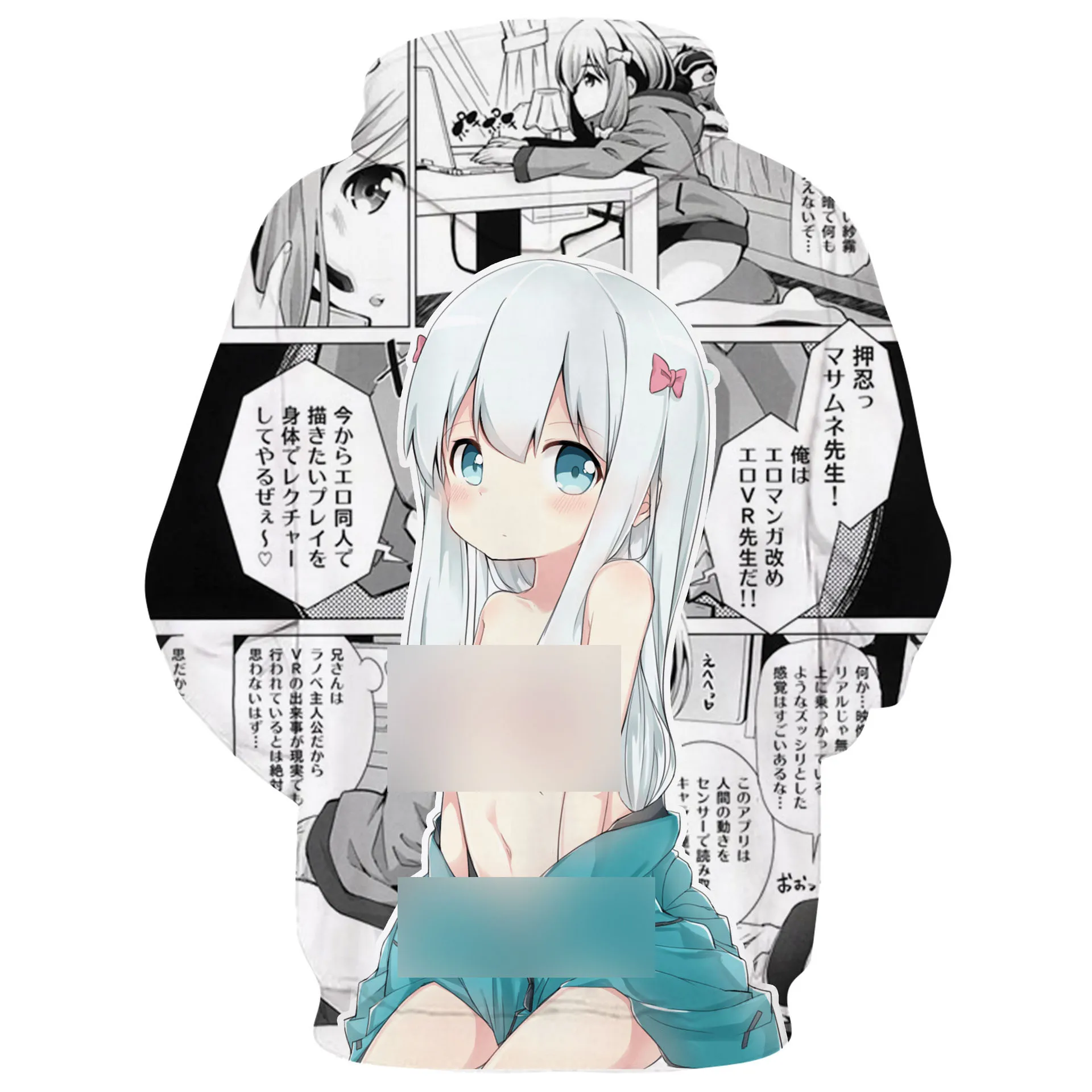 Eromanga Sensei Sagiri Izumi Аниме толстовки розовый Свитшот Косплей пара уличная одежда Harajuku