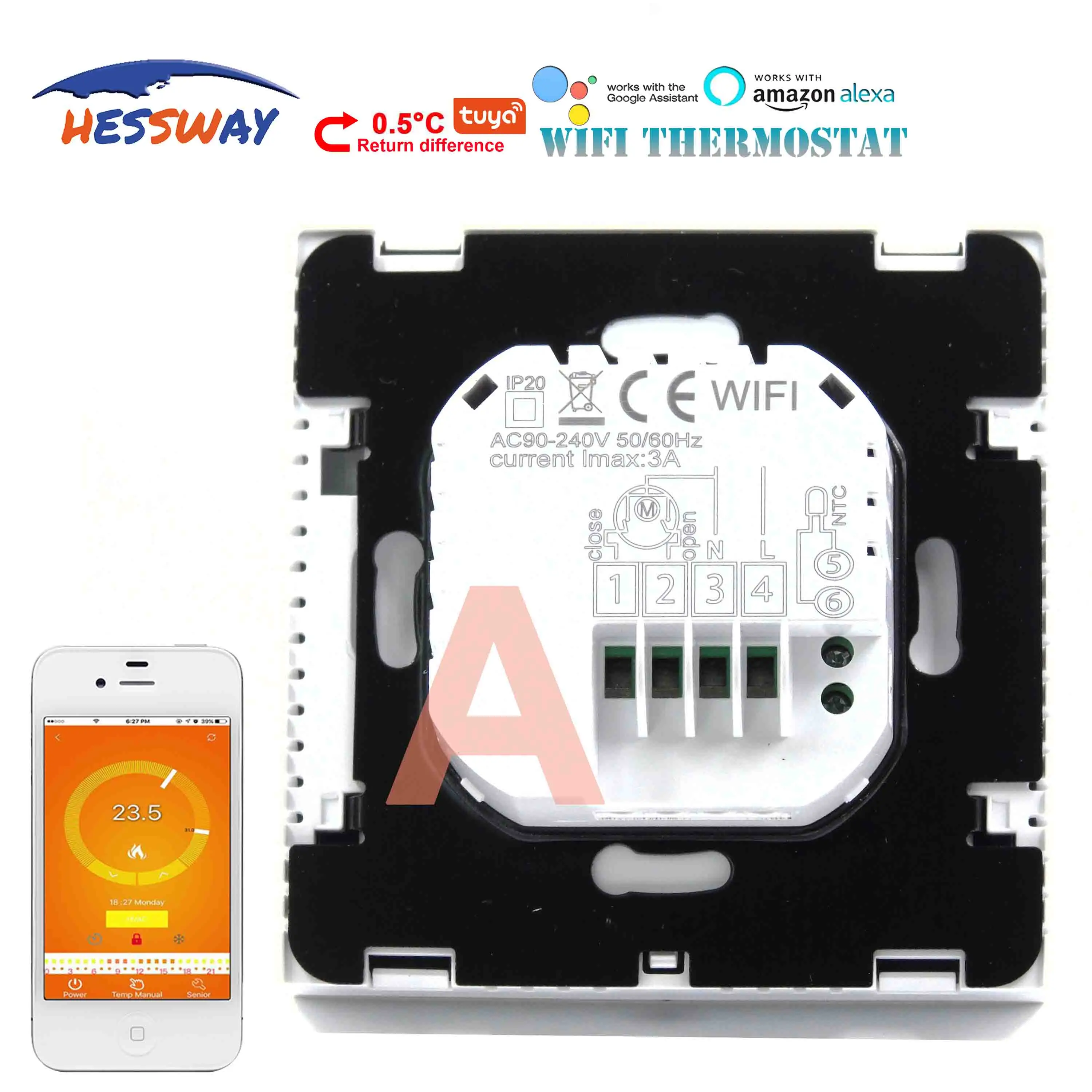 Терморегулятор HESSWAY с водонагревателем Wi Fi контроллер температуры холодильника