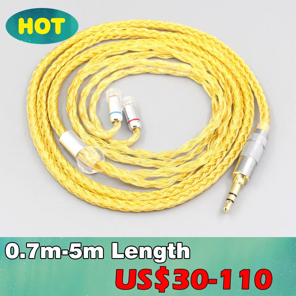 

16 Core OCC Gold Plated Braided Earphone Cable For Sennheiser IE8 IE8i IE80 IE80s Metal Pin LN007363