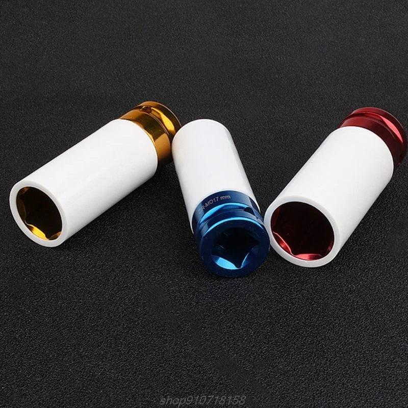 

3Pcs Auto Car 1/2" 17mm/0.67in 19mm/0.75in 21mm/0.83in Alloy Thin Wall Wheel Nut Deep Impact Socket Drive Set M12 21 Dropship