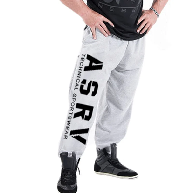 

Fall New Muscle Fitness Loose Plus Size Trousers Training Straight Squat Running Men Sportswear Joggers Exercises Track Pants