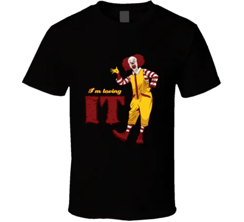 Мужская черная футболка It Stephen king Mcdonalds ronald mcдональд Размер крутая Повседневная с