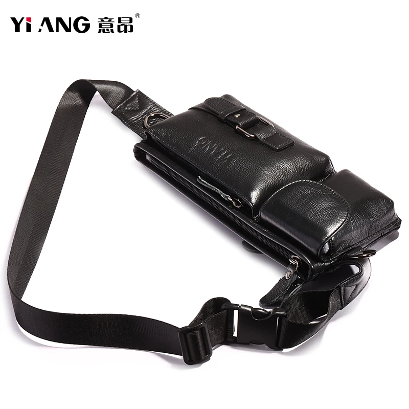 Поясная Сумка из натуральной кожи для мужчин забавная Сумочка телефона дорожный