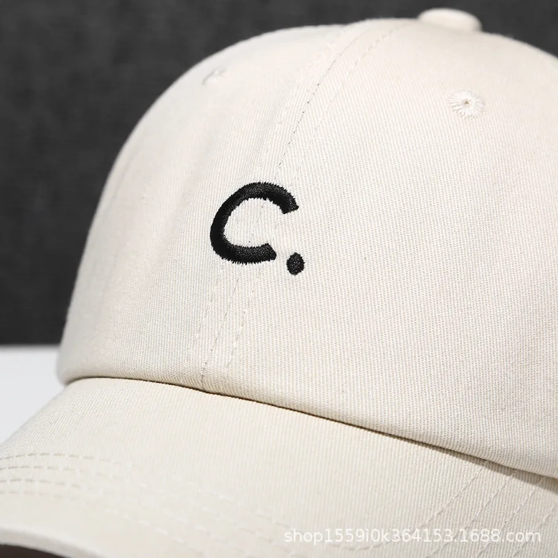 Baseball Cap C Letter Embroidery Pattern Hip Hop Wild Caps Solid Color Men's Outdoor Casual Spring Autumn Hat