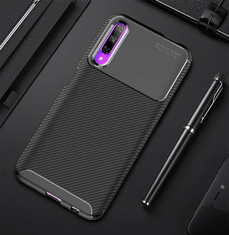 Роскошный чехол из углеродного волокна для huawei Y9S мягкий ТПУ защитный Y9S|Бамперы| |