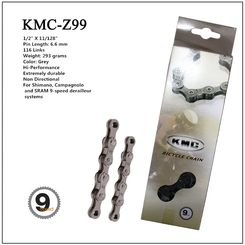 KMC X8 X9 X9sl X10 X10sl X11SL X12 велосипедная цепь 9S 10S 11S золото для MTB/шоссейного велосипеда для Shimano/SRAM 8 9 10 11 скорость 116л/цепь