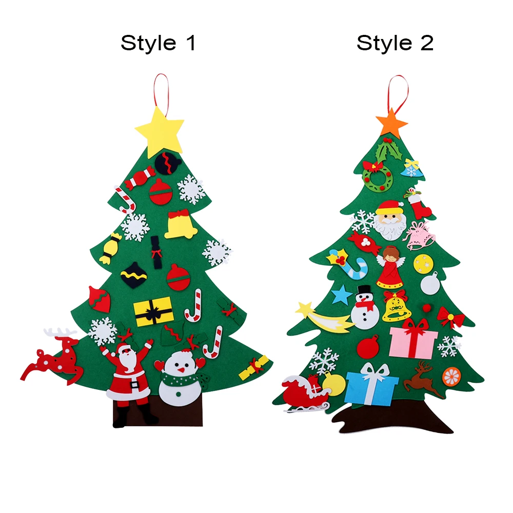 Фетровая искусственная красочная елка дверь стена фотоэлемент пазл игрушки