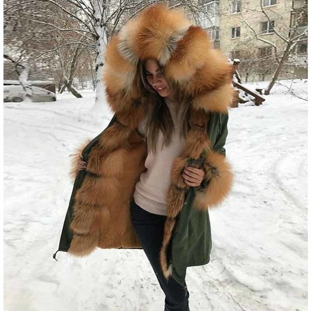 TOPFUR, модная зимняя шуба из натурального Лисьего меха, Женское пальто, Повседневная джинсовая куртка для женщин, роскошная меховая парка, базовые куртки, верхняя одежда