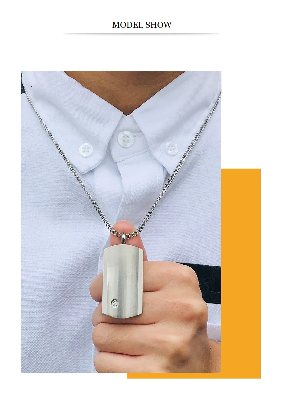 Vnox Простой ID Dog Tag кулон ожерелья для мужчин женщин ювелирные изделия с AAA кубического циркония 2" Цепочка