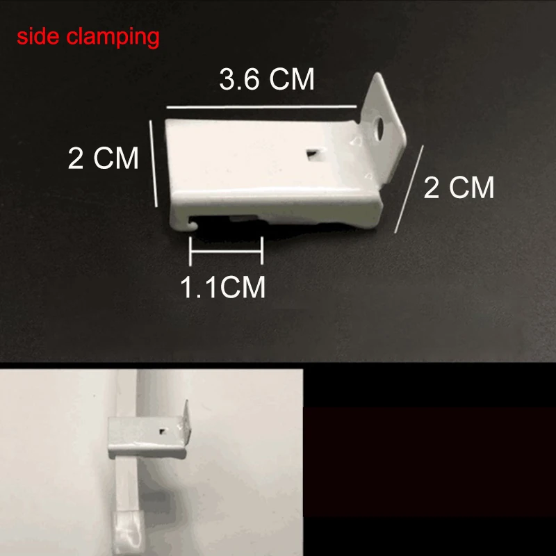 10pcs Ceiling Top Clamping Side Mounted Curtain Track Rail Accessories Windows Plastic Home Window Decor Curtain Accessory images - 6