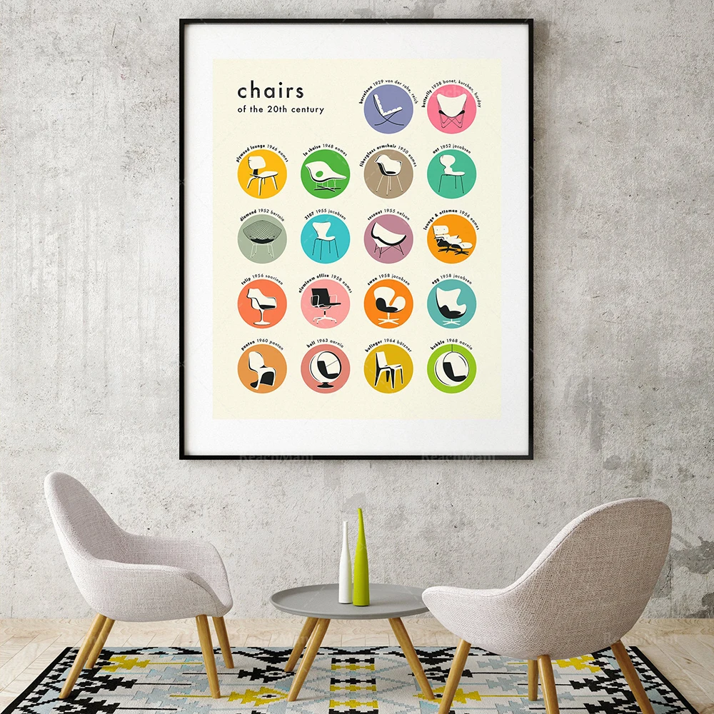 

Chaise 20ème siècle (Giclée Fine Art Print) version couleur art poster