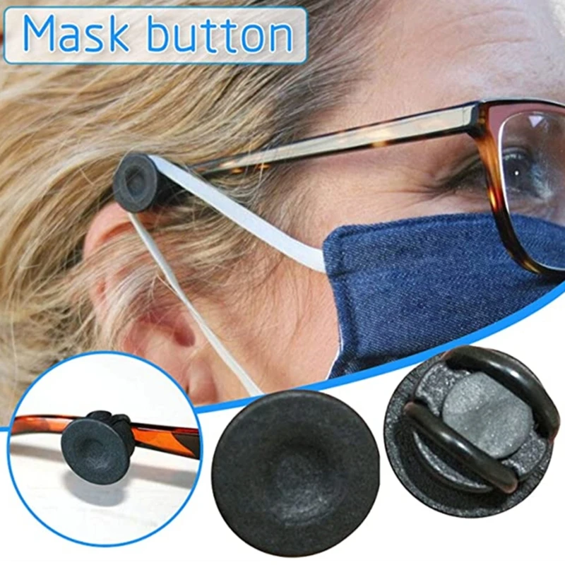 

2021 New 2 Pair Clip on Buttons for Mask Glasses Elastic Mask Regulator Ear Protectors