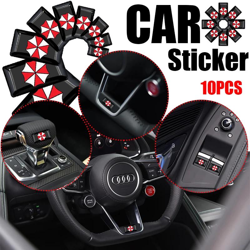 

10pcs Car Whole Body Logo Personalized Stickers Car Decorations for UMBRELLA CORPORATION All Models Car Accessories Tools Goods