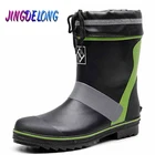 Мужские резиновые сапоги, до середины икры, водонепроницаемая Уличная обувь, Резиновая, для рыбалки, брендовые, 2020