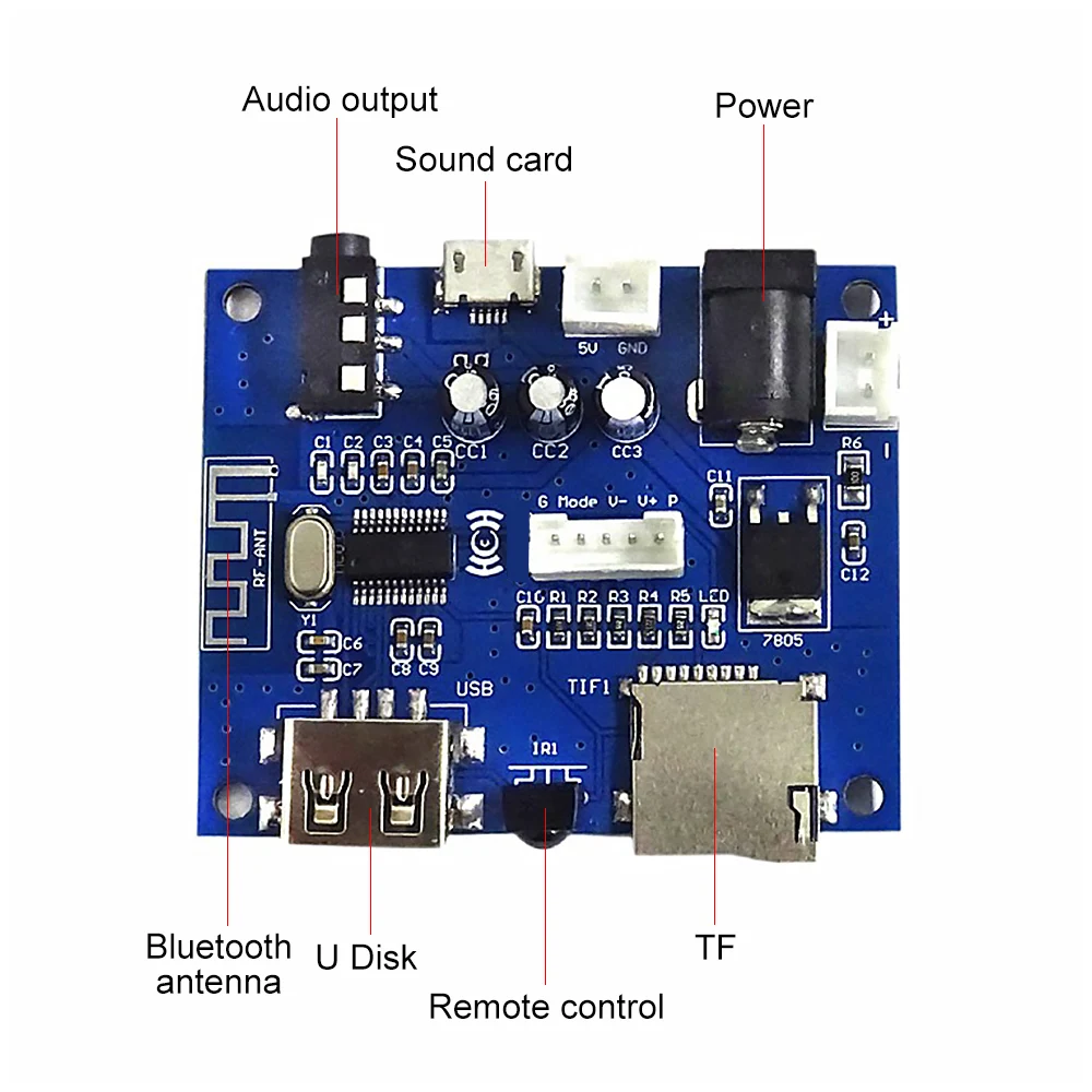 AIYIMA Bluetooth 5 0 Аудио приемник стерео U диск TF карта USB звуковая Воспроизведение