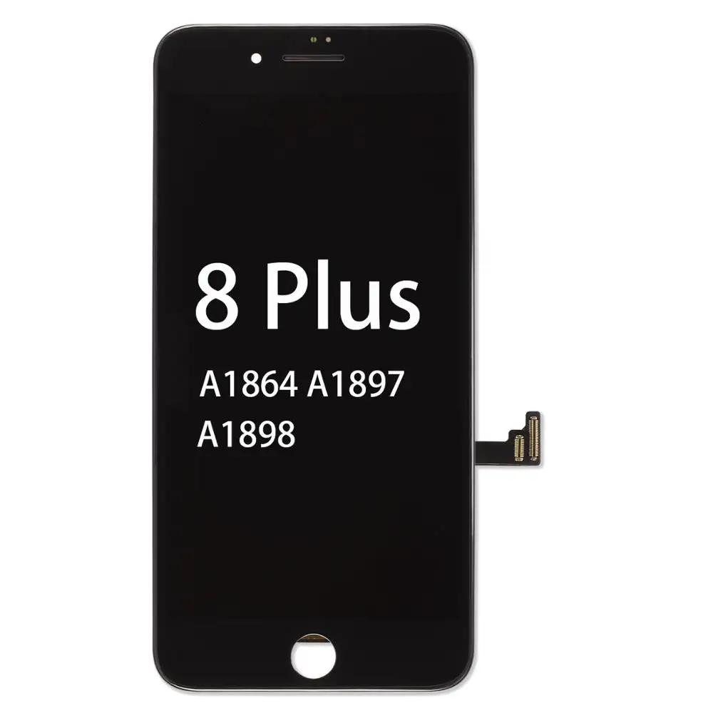 for 8 Plus Black Черный/белый класс AAA+ ЖК-дисплей для iPhone 5 5S 6 6 S 7 3D сенсорный дигитайзер сборка экрана Ecran Замена+ закаленное стекло - Цвет: for 8 Plus Black