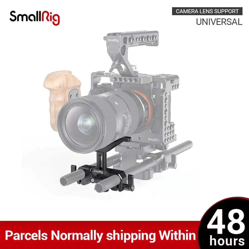 Suporte de Lente Universal para Câmera Smallrig Lente Longa Suporte Altura Ajustável Dslr Câmera Rig Adaptador 2680 15mm Lws