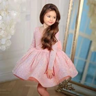Роскошное вечернее платье на день рождения для девочек розовые вечерние платья принцессы с блестками для девочек-подростков вечернее платье для свадьбы детей