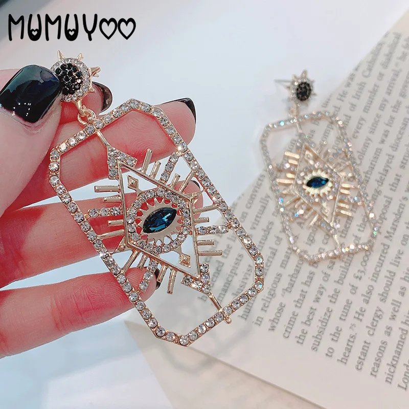 

Fashion jewelry high quality swa, charm devil's eye dual purpose star earrings, square exaggerated big earring for women