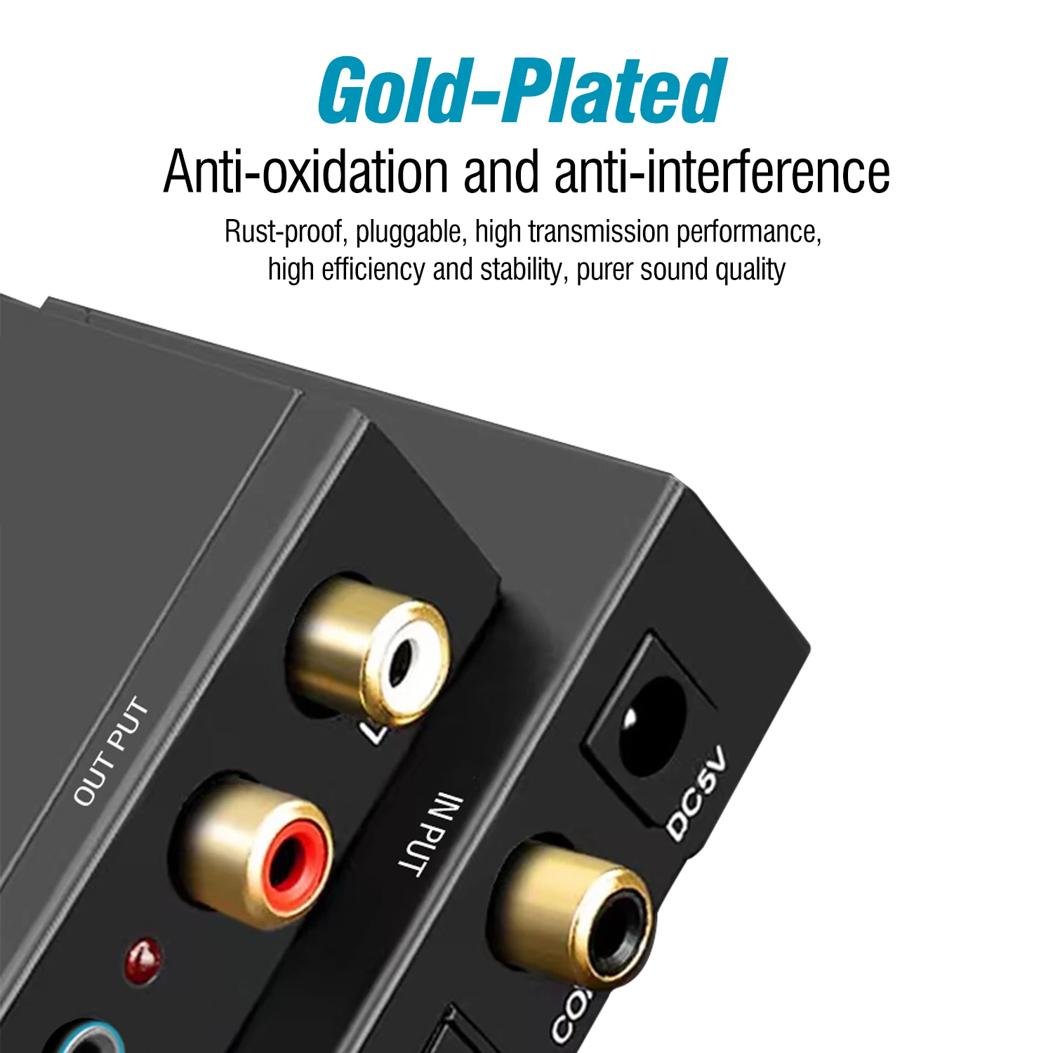 

Digital Optical Coaxial Analog L/R Audio Digital to Analog Audio Decoder Supports Dolby DTS Home or Professional Audio Switchin