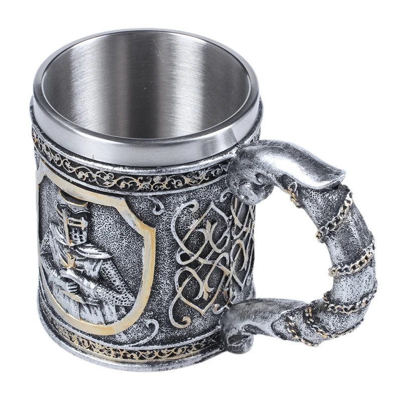 Кофейная кружка в средневековом стиле Templar Crusader Knight Suit Of Armor The Cross Beer Stein Tankard | Дом и