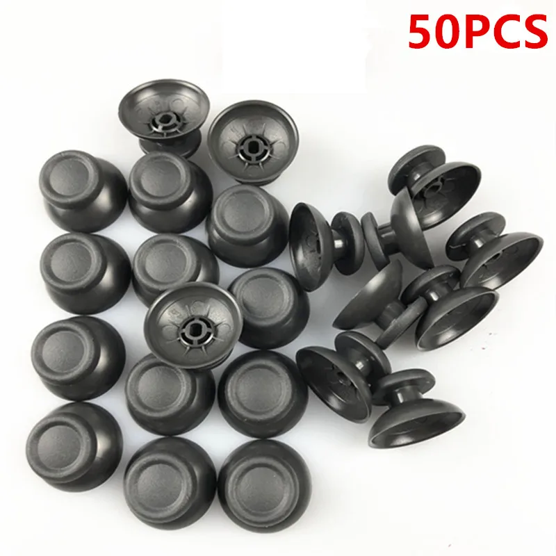 50PCS 100/50 шт в наборе, PS4 серый аналоговый крышка 3D с накатанной головкой палочки джойстик Гриб Кепки для sony Игровые приставки 4 PS4 геймпад - Цвет: 50PCS