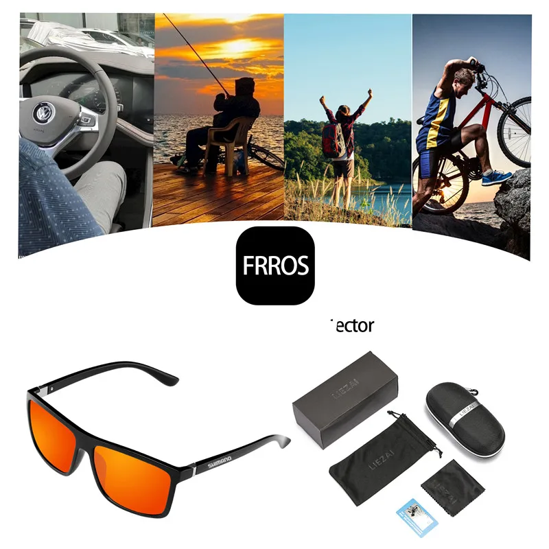 

New Shimano Men's Fishing Glasses Outdoor Mountaineering Anti-ultraviolet Classic Polarized Sunglasses Riding Driving Sunglasses