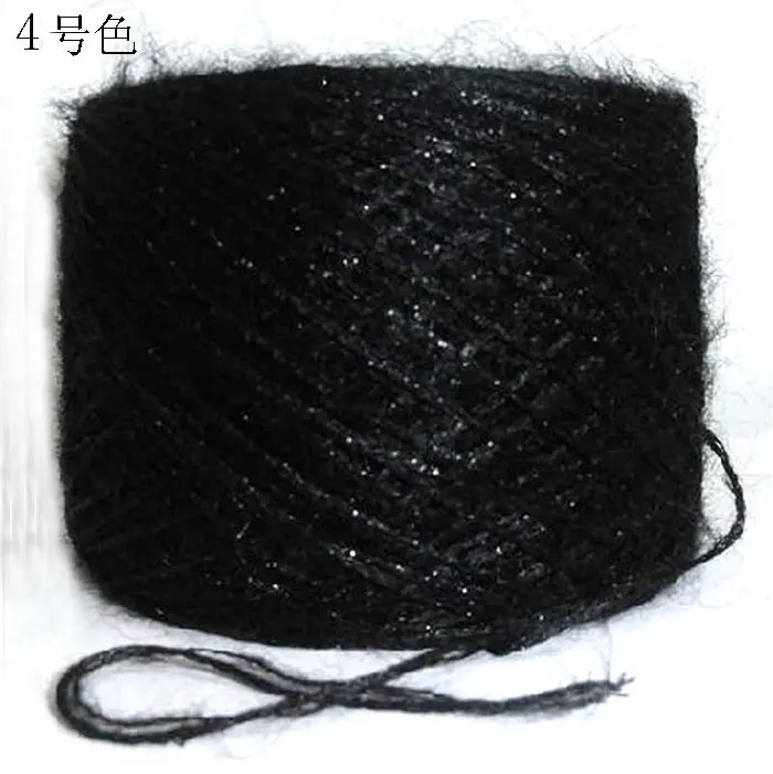 200 г мохеровая металлизированная нить грубая пряжа мерсеризованная вязальная