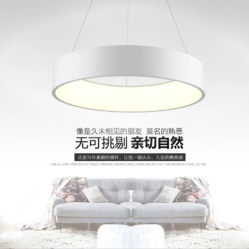 Современный d45/60 см круглый подвесной светильник 85-265 в Led для ресторана столовой