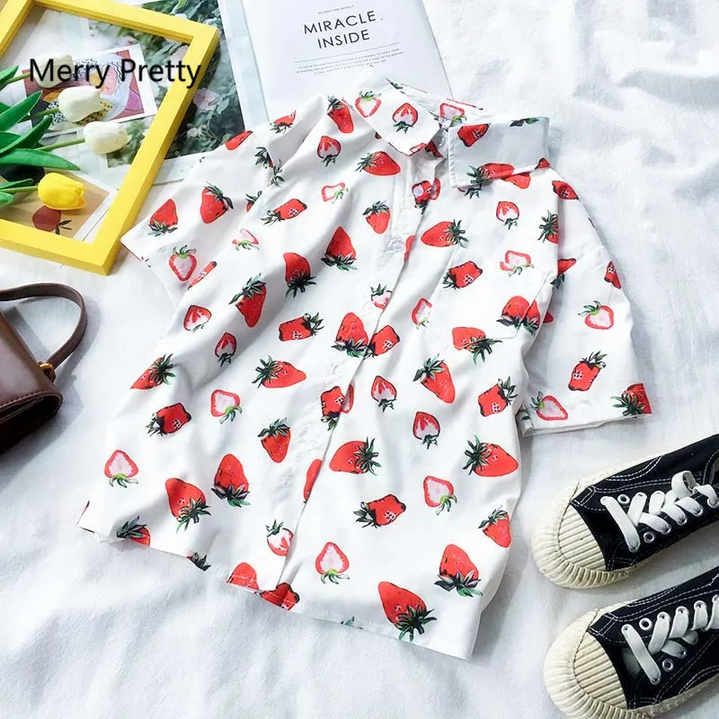 Женская шифоновая блузка Merry Pretty розовые топы и блузки в стиле Харадзюку с