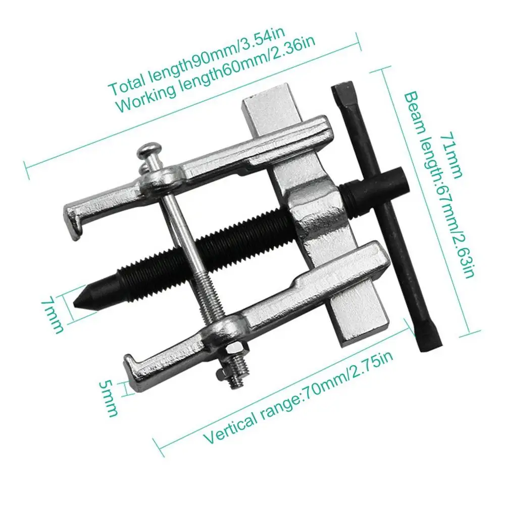 

2''-65mm Two Jaws Gear Puller Bearing Puller Spiral Puller Forging Carbon Steel Spiral Technology