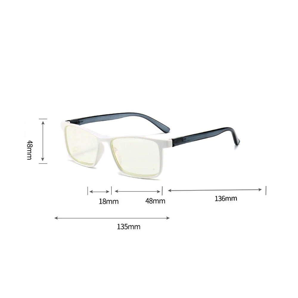 

CLARA VIDA 2Pieces!! Anti - Blue Light Comfortable Reading Glasses Fashion Squared Ultralight Men Women+1.0 +1.5 +2.0 To +4.0