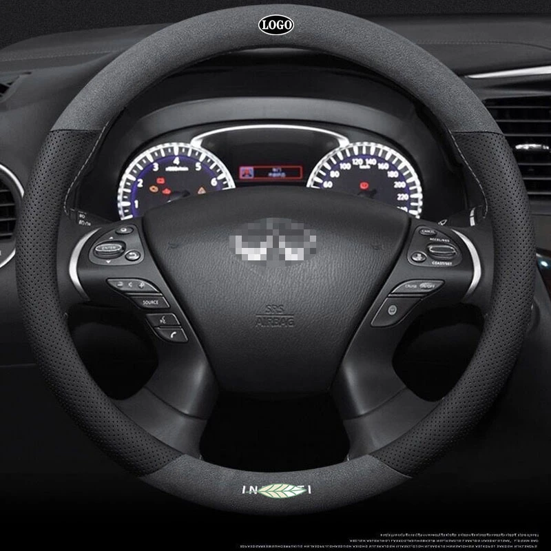 

Для Infiniti 3D логотип лазерной печати бычья кожа Чехол рулевого колеса автомобиля Fit QX30 Q70L Q50 QX80 Q60 QX70 QX60 QX50 2019 2018